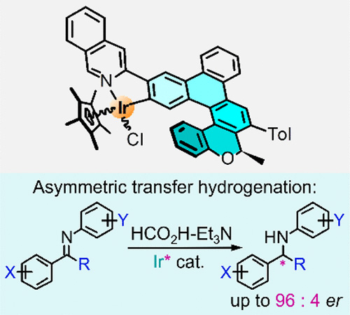Cycloiridated Helicenes as Chiral Catalysts in the Asymmetric Transfer Hydrogenation of Imines