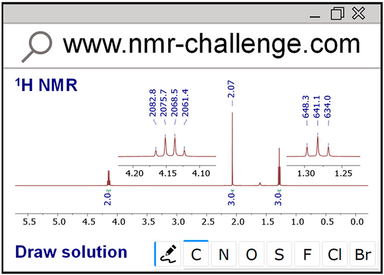 NMR-Challenge.com: An Interactive Website with Exercises in Solving Structures from NMR Spectra