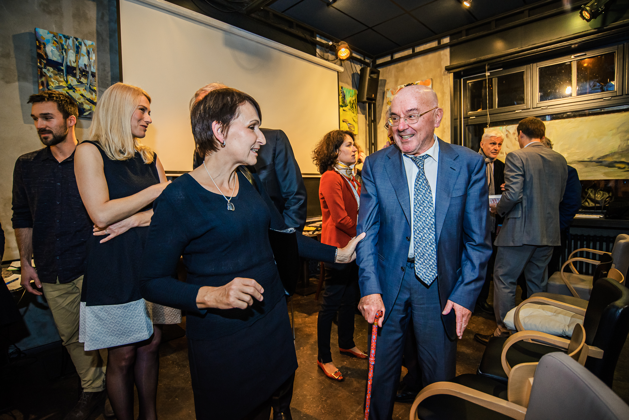 Prof. Erik De Clercq with Dr. Marcela Krečmerová