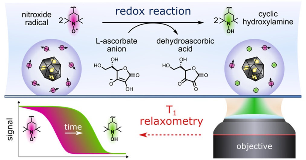 Ultrasensitive nanoprobes for detection of chemical redox processes