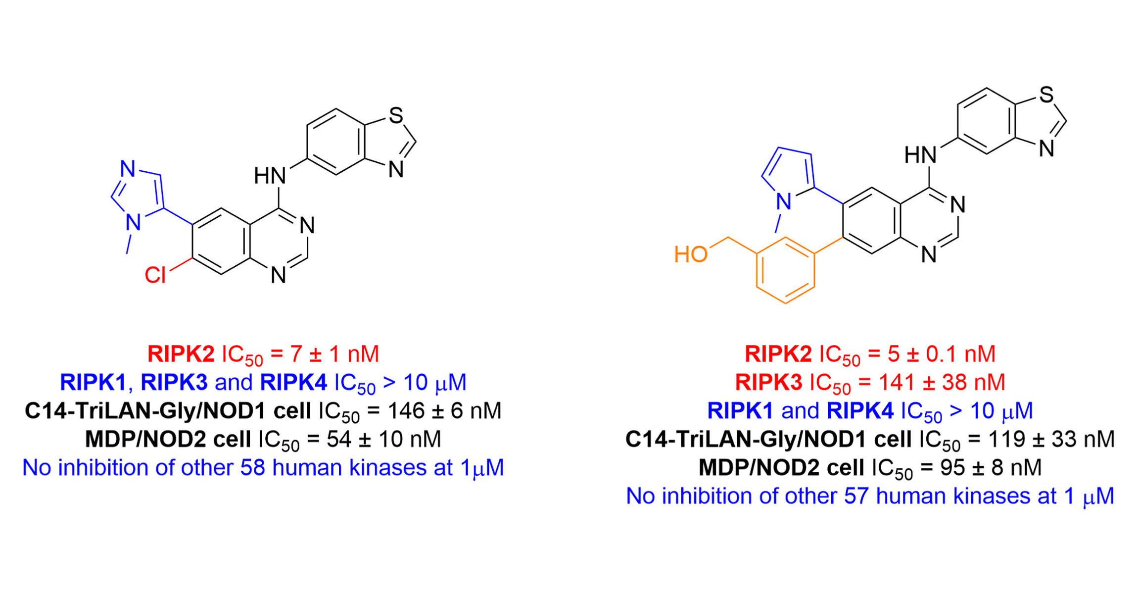 Novel inhibitors of protein kinase 2 and 3