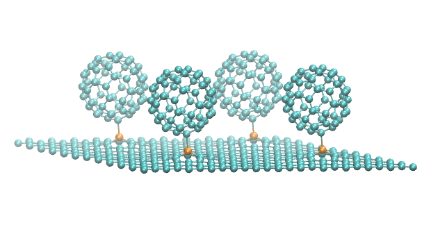 P-Doped graphene–C60 nanocomposite and its P–C dative bond