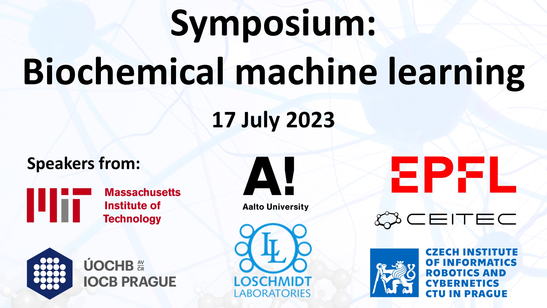 Symposium: Biochemical machine learning