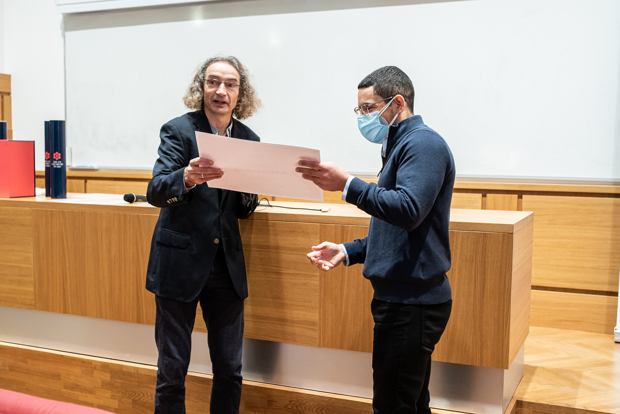 TOP 5 Prize for Ahmed Badran of Scripps Research (USA) for his project entitled Universal Codon Reassignment Using a De Novo Orthogonal Genetic Code. (Photo: Tomáš Belloň / IOCB Prague)