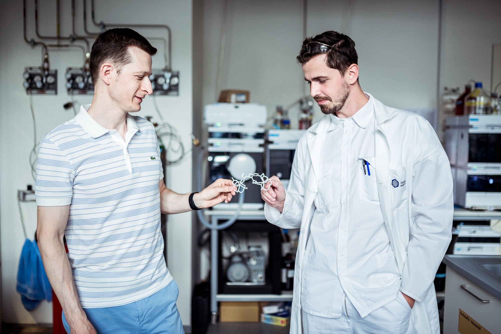 Dr. Miloslav Polášek & Jan Kretschmer, skupina Koordinační chemie v ÚOCHB (Foto: Tomáš Belloň / ÚOCHB)