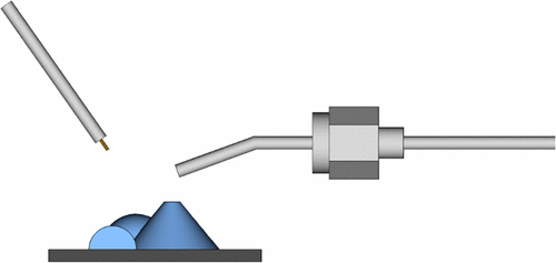 Ion source with laser triangulation for ambient mass spectrometry of nonplanar samples