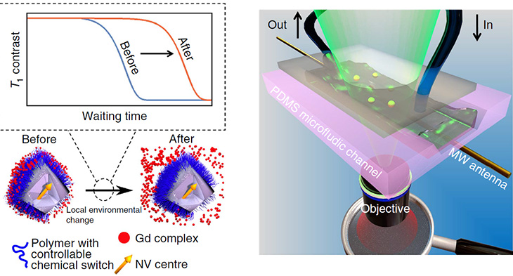Optické zobrazování lokalizovaných chemických dějů pomocí programovatelných diamantových kvantových nanosenzorů